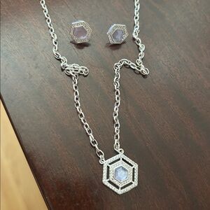 Simply Set: Lavender Fluorite on Rhodium